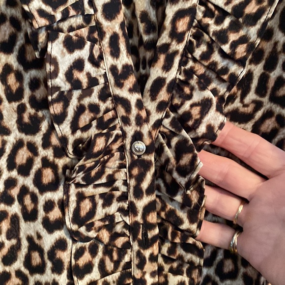 KARL LAGERFELD PARIS Leopard Print Blouse - Picture 3 of 8
